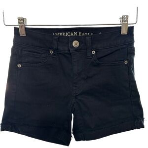 American Eagle Outfitters Shorts Black Denim Jean Goth Dark Fairy Edgy‎ Size 0